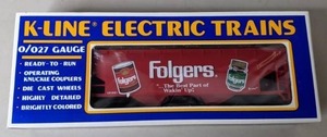lot 220 image: NEW K-Line Electric Trains 0027 Gauge Hopper Car Folgers - D