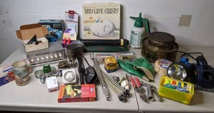 lot 392 image: Mixed Lot Gribble Stamp, PUR Water Filtration System, Epic Pourers, Sisal Rope, Drill Doctor XP, & More - P