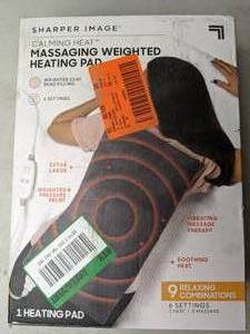 lot 259 image: Sharper Image Calming Heat Deluxe Massaging Weighted Heating Pad - N