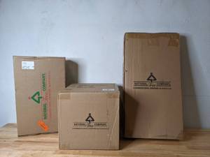 lot 293 image: Lot of 3 NEW National Tree Company Christmas Decorations  Garland, Gift Boxes & Wooden Tree - N