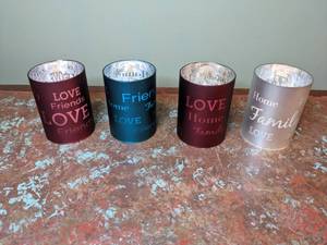 lot 316 image: Four Candles With Beautiful Sayings - W