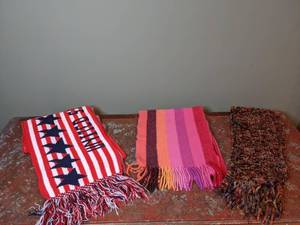lot 335 image: Three Fun Colorful Scarves - W