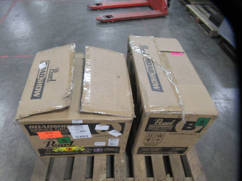lot 200 image: Pearl Roadshow Complete 5-Piece Drum Set In Wine Red, Model RS525SCC91 - LIKE NEW - UNCLAIMED FREIGHT