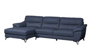 lot 100 image: Abbyson Cadence Top Grain Leather Chaise Lounge (Chaise Lounge Only) ModelSK-F07230-SEC-BLU