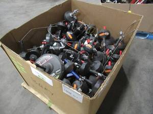 lot 203 image: MIXED PALLET (110 Pieces) OF DRAIN DRUM AUGERS  AND MORE