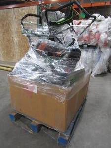 lot 205 image: MIXED PALLET OF MISCELLANEOUS ELECTRIC SNOWBLOWERS AND MORE (BATTERIES AND CHARGERS NOT INCLUDED) - FOR PARTSRESTORE