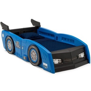 lot 118 image: Delta Children Toddler-to-Twin Grand Prix Race Car Bed Model 1328972