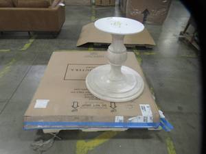 lot 146 image: Lexington Home Brands Newport Hickory Solid Wood Pedestal Dining Table Model JMM1311