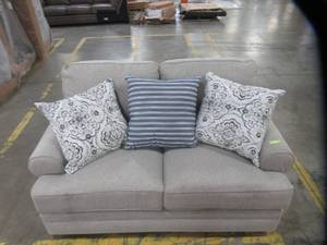 lot 149 image: Red Barrel Studio Kyela 68.5 Recessed Arm Loveseat Model FA10362 (Upholstery Needs Cleaning)