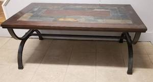 lot 26 image: Stone Inlaid Coffee Table