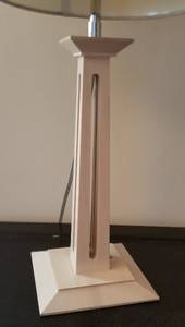 lot 63 image: Cream Tone Open Pillar Table Lamp