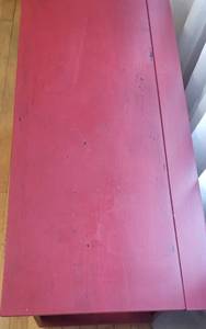 lot 21 image: Farmhouse Brick Red Side Table