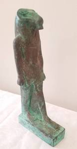 lot 51 image: Eygptian Metal Anubis Statue with Sarcophagus Mummy & Game