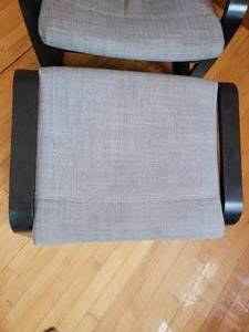 lot 9 image: Contemporary Bent Wood Lounge Chair & Ottoman
