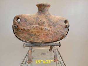 lot 11 image: Rustic Terracotta Decor Vase