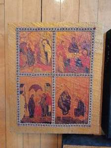 lot 28 image: Rustic Industrial Religious Art from Local Artist