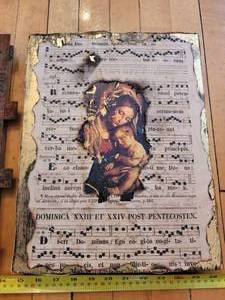 lot 29 image: Rustic Industrial Religious Art Collection