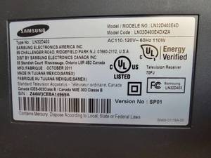 lot 86 image: 32 Samsung Television