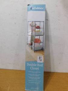lot 38 image: Whitmor Double Rod Free-Standing Closet