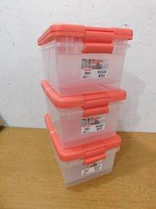 lot 66 image: Sterilite 15 Qt. Stackable Latching Storage Box Container in Clear (6-Pack)