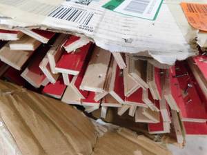 lot 109 image: Halex Poplar 1 in. W x 4 ft. L Carpet Tack Strip for Wood Subfloors (100-Pack)