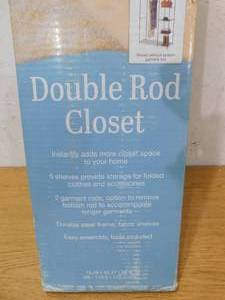 lot 39 image: Whitmor Double Rod Free-Standing Closet