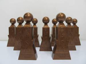 lot 17 image: Lot of 9 Vintage Weatherball Code Coin Banks