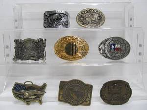 lot 26 image: Lot of 8 Assorted Vintage etc Belt Buckles
