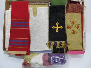 lot 300 image: Group of Vintage Priest Vestments etc