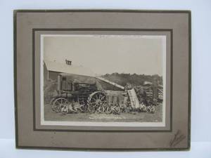 lot 56 image: Original Antique Farm Implement Early Tractor Photo