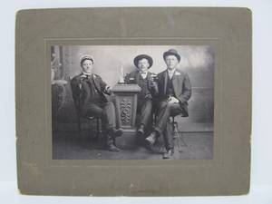 lot 57 image: Antique Photo of Gentlemen Drinking Beer