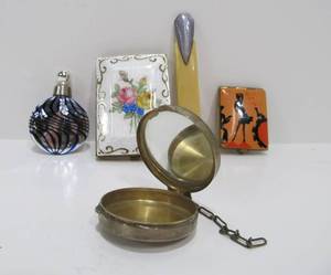 lot 103 image: Very Nice Group of Old Vintage Deco etc Enameled Items