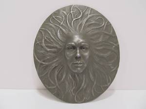 lot 111 image: Signed Face Wall Sculpture 