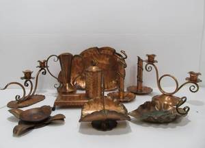 lot 118 image: Lot of Vintage Gregorian Copper Pieces