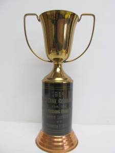 lot 141 image: 1950s Brass Minneapolis Cine Club Film Award Trophy