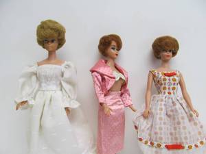 lot 145 image: 3 Vintage Early 60s Barbie Dolls