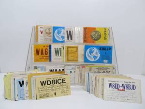 lot 182 image: LARGE Collection of Vintage HAM RADIO Call Sign Cards