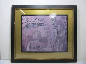 lot 206 image: Original J Toorop Art Nouveau Style Faith Growing Art