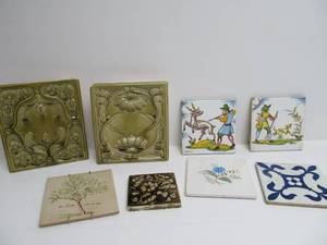 lot 219 image: Lot of Vintage Art Pottery Tiles