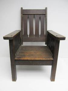 lot 221 image: Antique Oak Folding Childs Chair
