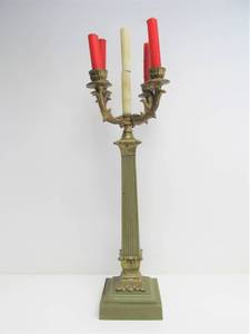lot 257 image: Large Gilt Metal Candle Stand