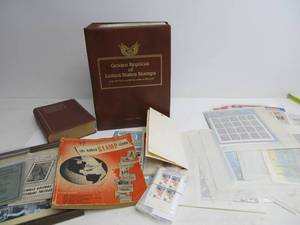 lot 292 image: Lot of Vintage Stamps First Day Cover Album & Many Sheets of Unused Stamps
