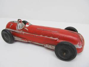 lot 293 image: Nice Condition Large AUBURN Toy Race Car