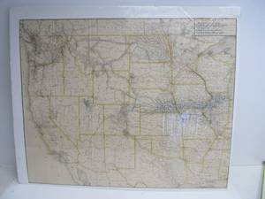 lot 307 image: Large Antique Railroad Route Map - 1910