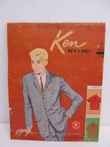 lot 309 image: Early 60s Barbie KEN Cardboard Advertisement 