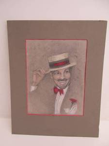 lot 310 image: Original Pastel Portrait Artwork