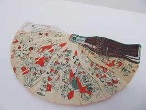 lot 315 image: Vintage 1940s-50s COCA COLA Bottling Plant Tour Advertising Fan