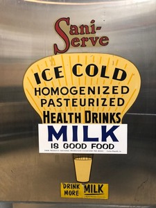 lot 7 image: Vintage 1950s Era Sani-Serv Refrigerating Milk Machine