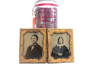 lot 319 image: Pair of Antique Ambrotype Photos