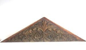 lot 347 image: Large Ornate Antique Architectural Porch Pediment